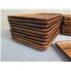 Image 2 : Qty 20 Wooden Rectangle Serving Trays  12"L x 9"W