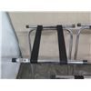 Image 2 : Qty 5 Metal Tray Stands w/ Nylon Straps 15"W x 32"H