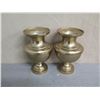 Image 2 : Qty 2 Metal Vases w/ Removable Base 7.5" Diameter x 14"H