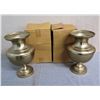 Image 1 : Qty 2 Metal Vases w/ Removable Base 7.5" Diameter x 14"H