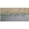 Image 1 : Qty 3 Glass Cake Stands Size 12.5" / 9" / 7" Diameter x 5"H