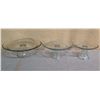 Image 1 : Qty 3 Glass Cake Stands Size 12.5" / 9" / 7" Diameter x 5"H