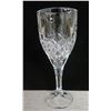 Image 1 : Qty 25 Stemmed Wine Glasses (8" Tall) w/ Plastic Rack