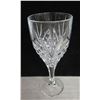 Image 1 : Qty 25 Stemmed Wine Glasses (8" Tall) w/ Plastic Rack
