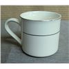 Image 1 : Qty 16 Tabletops Lifestyles Double Platinum Band Coffee Cups 3"H in Plastic Rack
