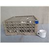Image 2 : Qty 16 Tabletops Lifestyles Double Platinum Band Coffee Cups 3"H in Plastic Rack