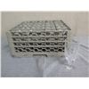 Image 2 : Qty 25 Stemmed Beverage Glasses (8"H) with Plastic Rack