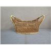 Image 3 : Qty 8 Woven Oval Open Baskets w/ Side Handles 17"L x 10"W x 9"H