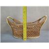 Image 8 : Qty 8 Woven Oval Open Baskets w/ Side Handles 17"L x 10"W x 9"H