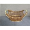 Image 2 : Qty 8 Woven Oval Open Baskets w/ Side Handles 17"L x 10"W x 9"H