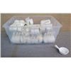 Image 1 : Qty Approx. 128 Miyako Condiment Dishes w/ Handles in Plastic Bin 2.5" Dia x 4"L