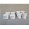 Image 2 : Qty 4 Tabletops Lifestyles Double Platinum Band Creamer & Sugar Bowl Set w/  Lid