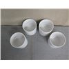 Image 2 : Qty 4 White Cylinder Vases 6" Diameter x 6"H