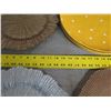 Image 8 : Qty Approx. 10 Misc Plates: Metal, Clear Glass, Yellow Dot Design, etc