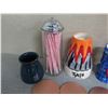 Image 2 : Misc Tableware: Wood Condiment Trays, Coasters, Straw Dispenses, Tikis Cup, etc