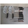 Image 2 : Qty Approx. 13 Oster & Others Stainless Steel Chef Knives w/ 2 Cases