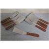 Image 1 : Qty 9 WinCo Stainless Steel Spatulas w/ Wooden Handles TN165