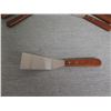 Image 2 : Qty 9 WinCo Stainless Steel Spatulas w/ Wooden Handles TN165