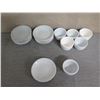 Image 2 : Qty 11 White Saucers & 6 Small Bowls 2"H