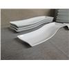 Image 2 : Qty 20 Simple Dining Wavy White Serving Dishes 13.5"L & 15"L
