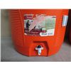 Image 2 : Qty 2 Home Depot Orange Rubbermaid Insulated Beverage Dispensers w/ Lids 21"H