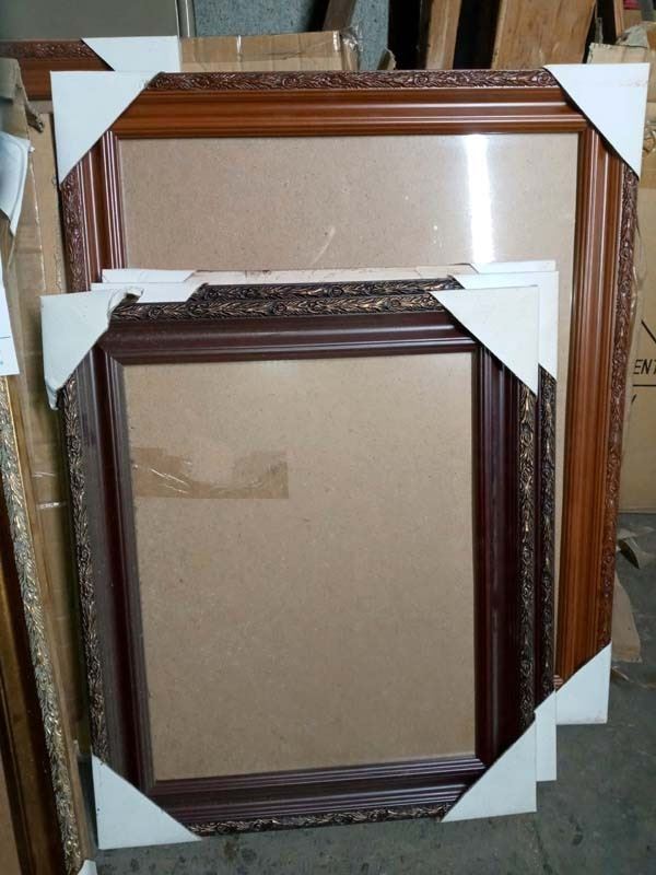 20 ASSORTED SIZE HIGH END FRAME WITH GLASS CARVED WOOD RETAIL 69.0099.00