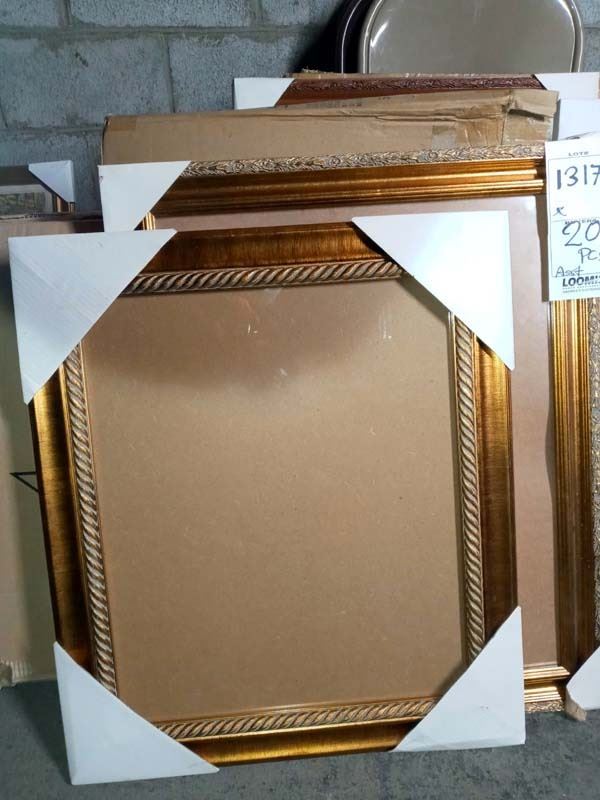 20 ASSORTED SIZE HIGH END FRAME WITH GLASS CARVED WOOD RETAIL 69.0099.00