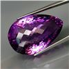 Image 1 : Natural Amethyst Pear Checkerboard 74.13 Ct - Untreated