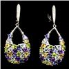 Image 1 : Amethyst Citrine Peridot Topaz Tanzanite Earrings