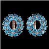 Image 1 : Natural Rare Brazil AAA Neon Blue Apatite Earrings