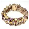 Image 2 : Natural Amethyst Citrine Garnet Peridot 447 Ct Bracelet