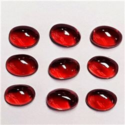 Natural Mozambique Garnets 9 Pcs {Flawless-VVS}