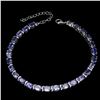 Image 2 : Natural Oval 6x4 mm  Blue Violet Tanzanite Bracelet