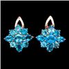 Image 1 : Natural AAA Neon Blue Apatite 22.68 Ct Earrings