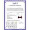 Image 2 : Genuine 30.68 ctw Ruby & Diamond Earrings 14KT Rose Gold - REF-67R3P