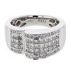 Image 1 : Natural 1.43 CTW Princess Diamond Ring 18K White Gold - REF-234M9F