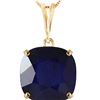 Image 1 : Genuine 4.83 ctw Sapphire Necklace 14KT Yellow Gold - REF-48N3R