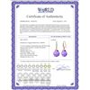 Image 2 : Genuine 17.18 ctw Amethyst & Diamond Earrings 14KT White Gold - REF-59X3M