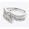 Image 1 : Natural 1.42 CTW Diamond & Baguette Ring 18K White Gold - REF-202Y5N