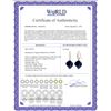 Image 2 : Genuine 30.68 ctw Sapphire & Diamond Earrings 14KT Rose Gold - REF-67P3H