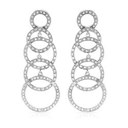 Natural 0.94 CTW Diamond Earrings 14K White Gold - REF-126H2W