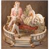 Image 1 : ITALIAN 18th C Couple Large MAJOLICA Vintage #1395371