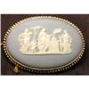 Image 1 : WEDGWOOD Jasperware Brooch STERLING Silver #1395540