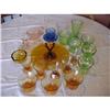 Box Lot of Depression glass,pink,green,amber #1396007