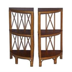 Pair reed shelves (tropical, coastal storage) #1413054