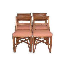 vintage rattan chairs, set of 4 -modern, tropic#1413116