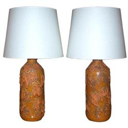 Pair of volcanic lamps (midcentury modern) #1413149