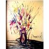 Fabulous Bernhard Buffet Oil Painting, "Fleurs"#1413287