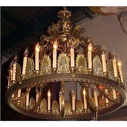 Antique French Bronze Chandelier #1413364