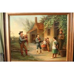 beautiful 19thc paintig, oil on canvas #1413530